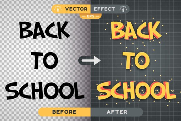 Back to School: Editable Text Effect for Creative Expression