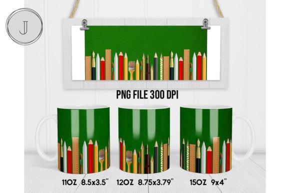 Colored Pencils Mug Back to School Wrap5: A Digital Design for Creative Expression
